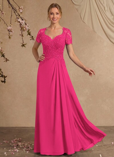 Sheath/Column Sweetheart Chiffon/Lace Mother Of The Bride Dresses