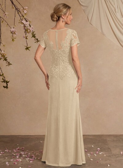 Sheath/Column Sweetheart Chiffon/Lace Mother Of The Bride Dresses