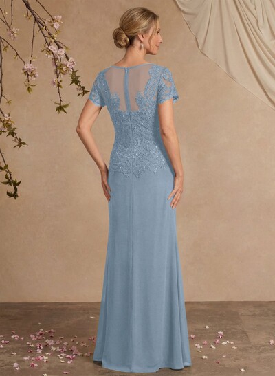 Sheath/Column Sweetheart Chiffon/Lace Mother Of The Bride Dresses