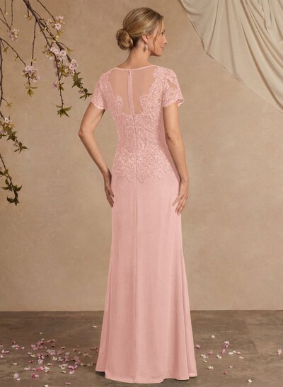 Sheath/Column Sweetheart Chiffon/Lace Mother Of The Bride Dresses