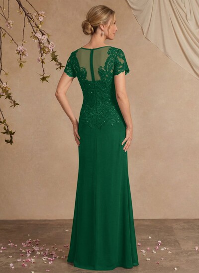 Sheath/Column Sweetheart Chiffon/Lace Mother Of The Bride Dresses