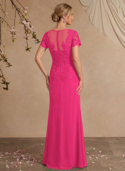 Sheath/Column Sweetheart Chiffon/Lace Mother Of The Bride Dresses