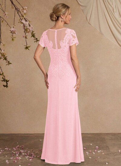 Sheath/Column Sweetheart Chiffon/Lace Mother Of The Bride Dresses