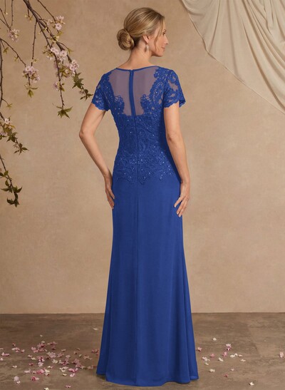 Sheath/Column Sweetheart Chiffon/Lace Mother Of The Bride Dresses