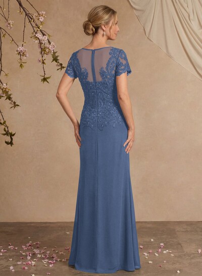 Sheath/Column Sweetheart Chiffon/Lace Mother Of The Bride Dresses