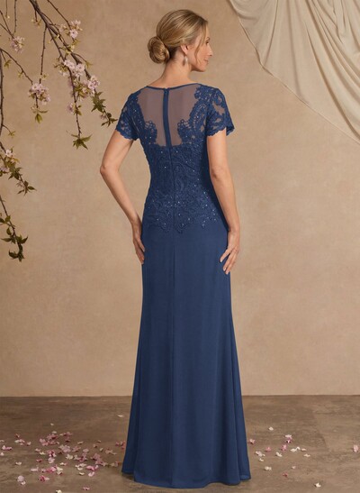 Sheath/Column Sweetheart Chiffon/Lace Mother Of The Bride Dresses