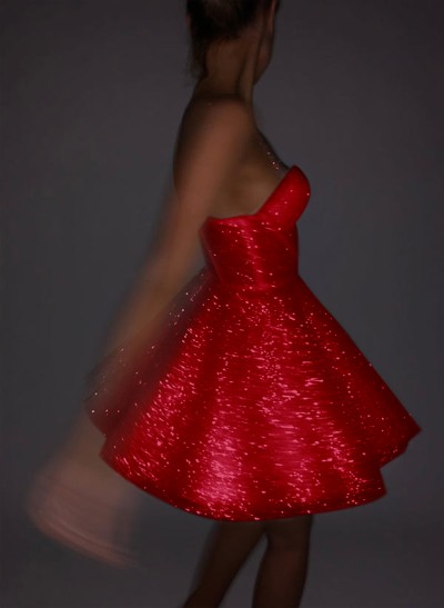 A-Line Sweetheart Short/Mini Sequined Prom Dresses