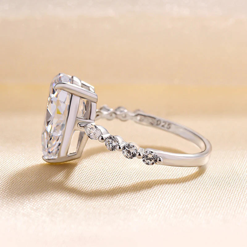 Sparkle Pear Cut Simulated Diamond Engagement Ring