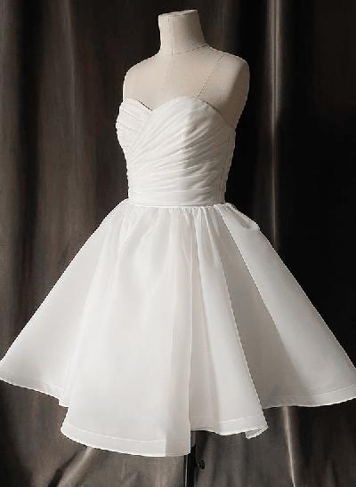 Sweet Ball-Gown Sweetheart Short/Mini Organza Wedding Dresses