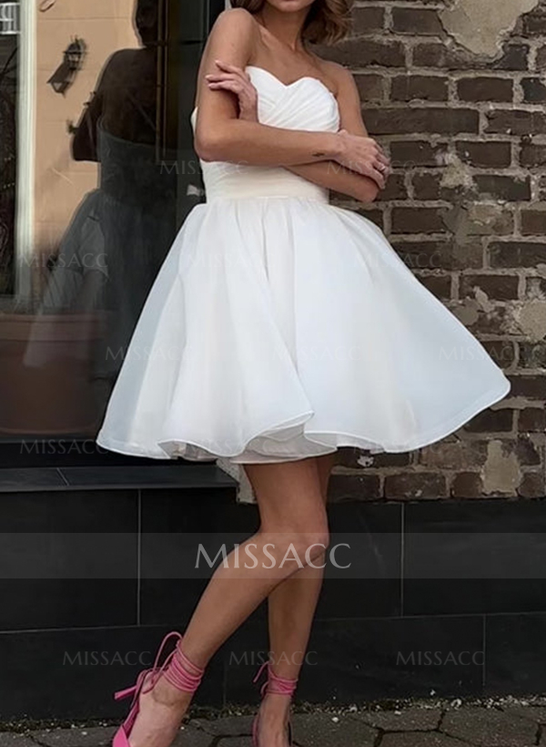Sweet Ball-Gown Sweetheart Short/Mini Organza Wedding Dresses