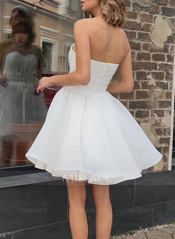 Sweet Ball-Gown Sweetheart Short/Mini Organza Wedding Dresses