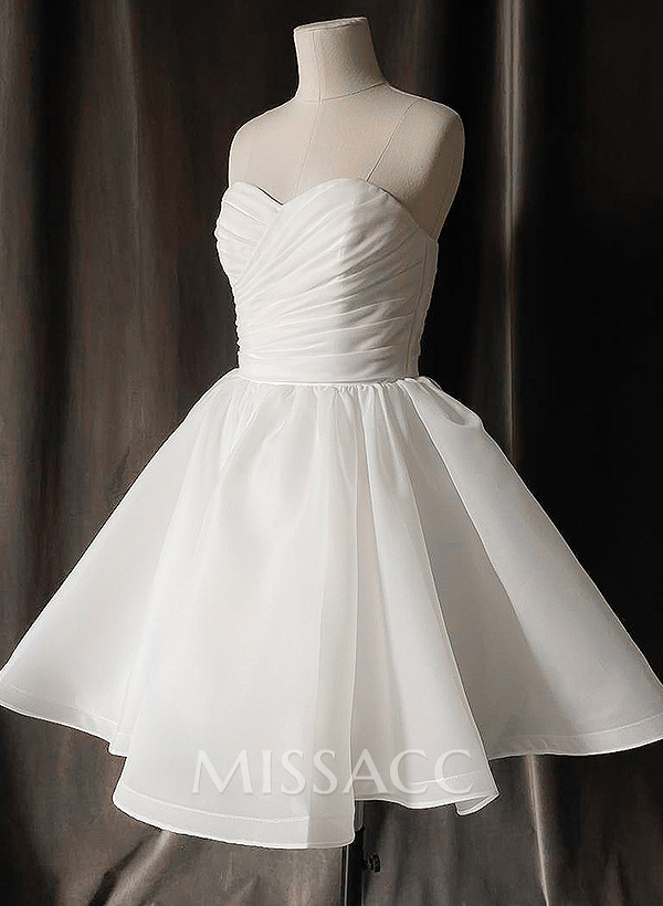 Sweet Ball-Gown Sweetheart Short/Mini Organza Wedding Dresses