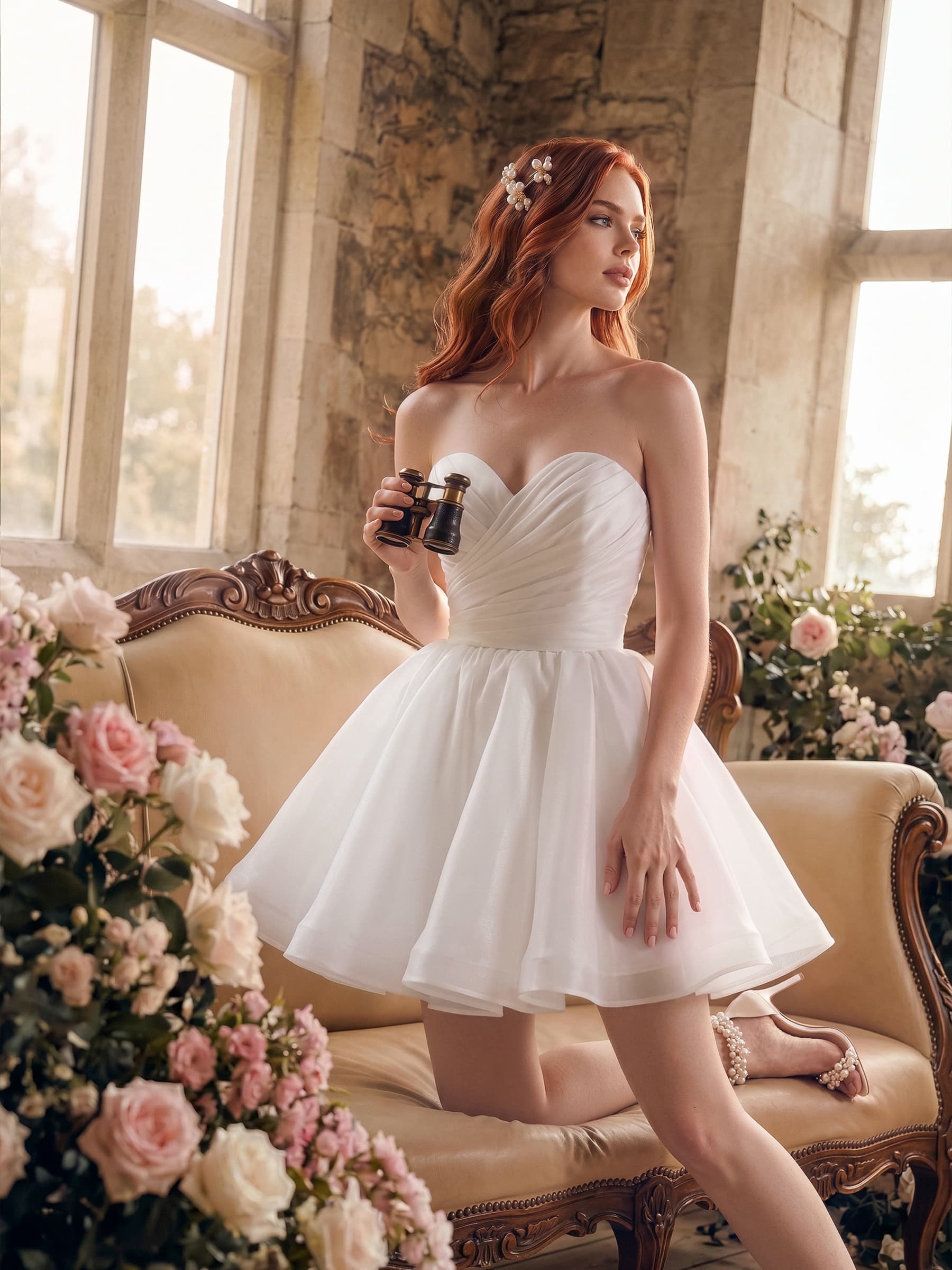 Sweet Ball-Gown Sweetheart Short/Mini Organza Wedding Dresses Sweet Ball-Gown Sweetheart Short/Mini Organza Wedding Dresses