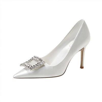High Heel Point Toe Wedding/Party Shoes With Rhinestone