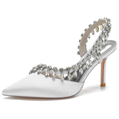 Stiletto Heel Wedding Shoes For Woman With Rhinestone