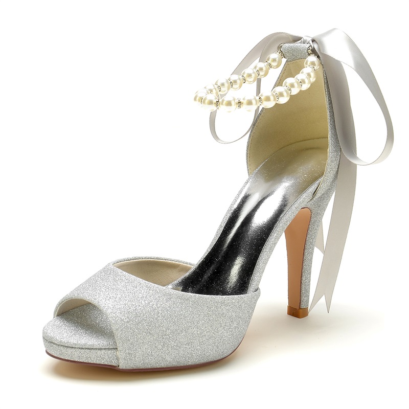 Wedding Shoes Zapatos De Boda Plataforma Glitter High Heel Wedding