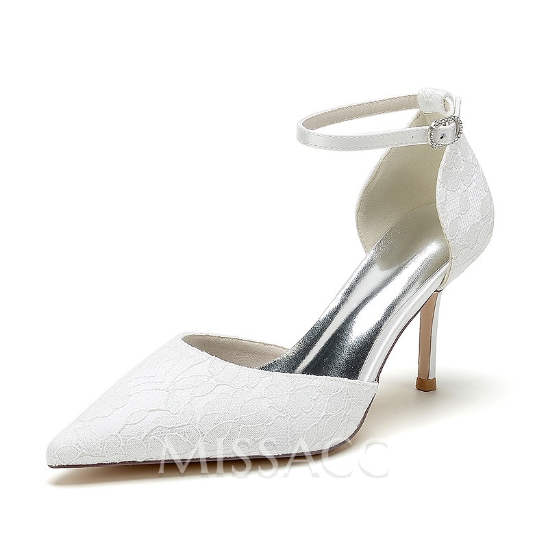 Elegant High Heel Point Toe Lace Women's Wedding/Party Shoes