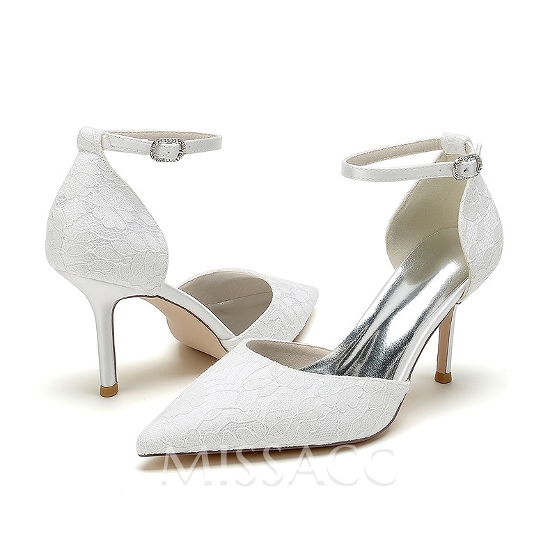 Elegant High Heel Point Toe Lace Women's Wedding/Party Shoes