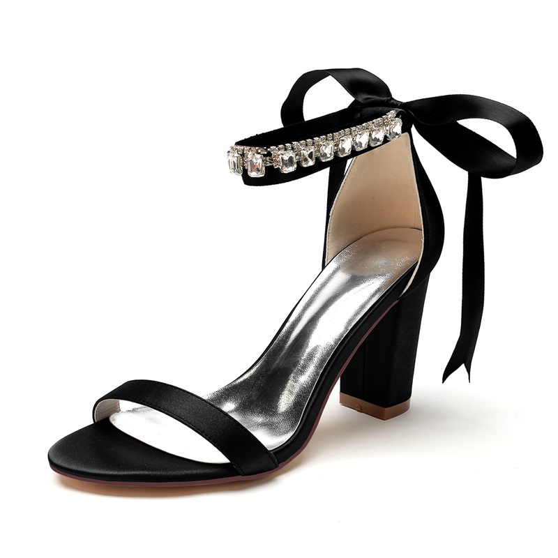Ankle Strap Heel Open Toe Wedding Shoes For Women