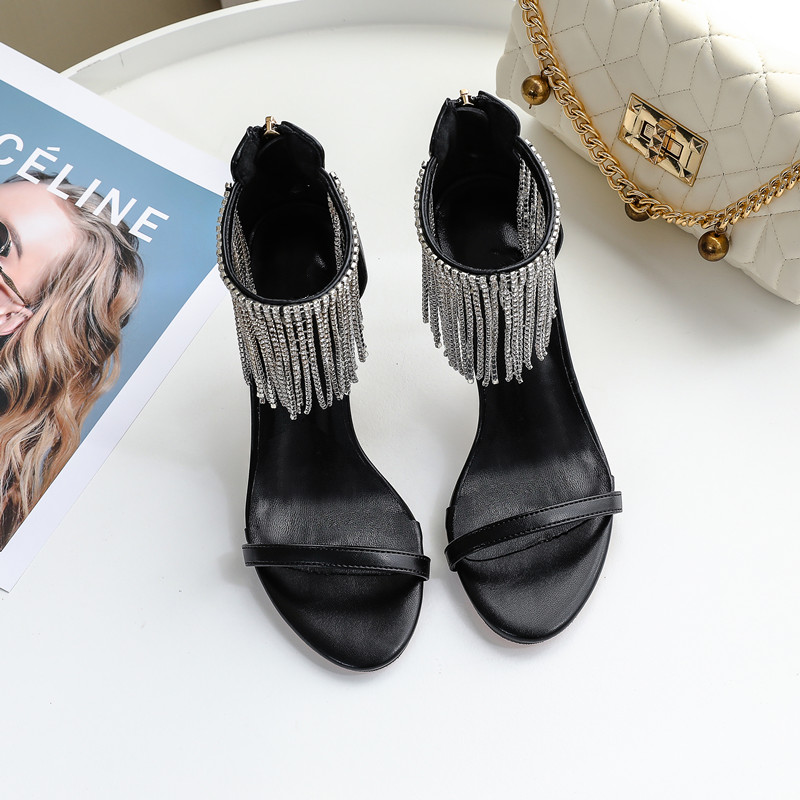 Stiletto Heel Wedding Shoes With Rhinestone-Fringe For Women