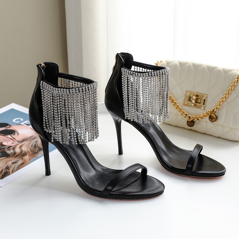 Stiletto Heel Wedding Shoes With Rhinestone-Fringe For Women