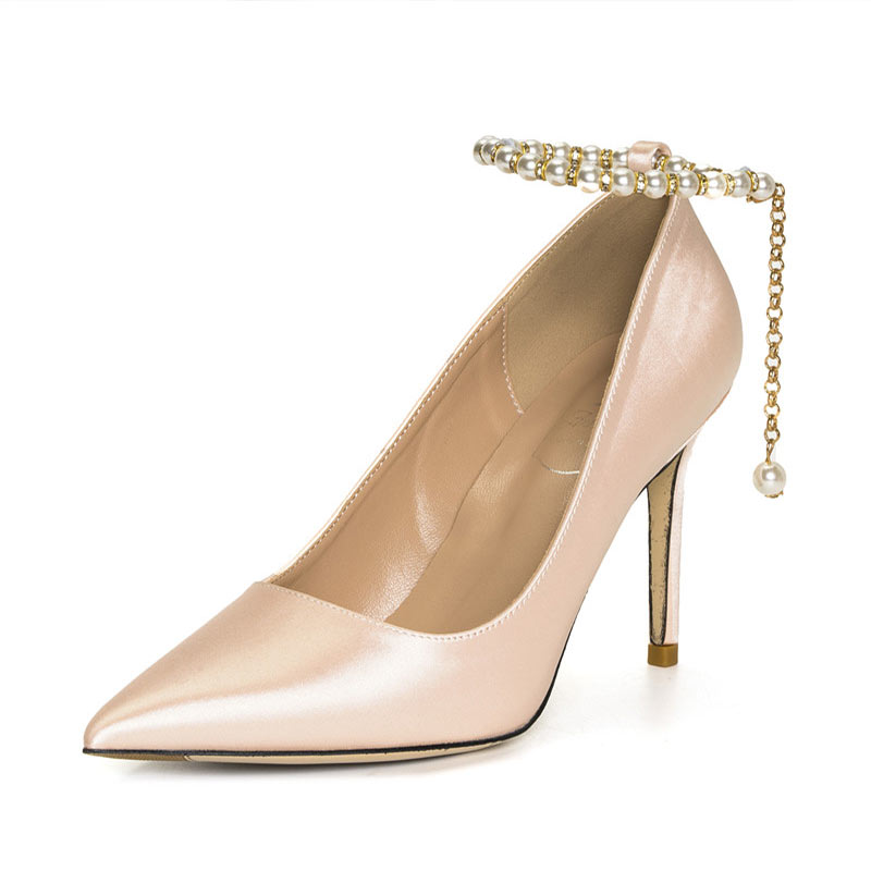 Pearl Embellished Stiletto Heel Stiletto Heel Wedding Shoes