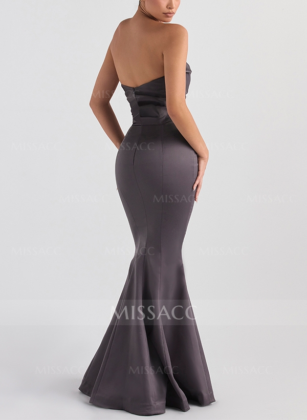 Mermaid/Trumpet Bateau Neck Sleeveless Floor-Length Mother Of The Bride Dresses main image 1