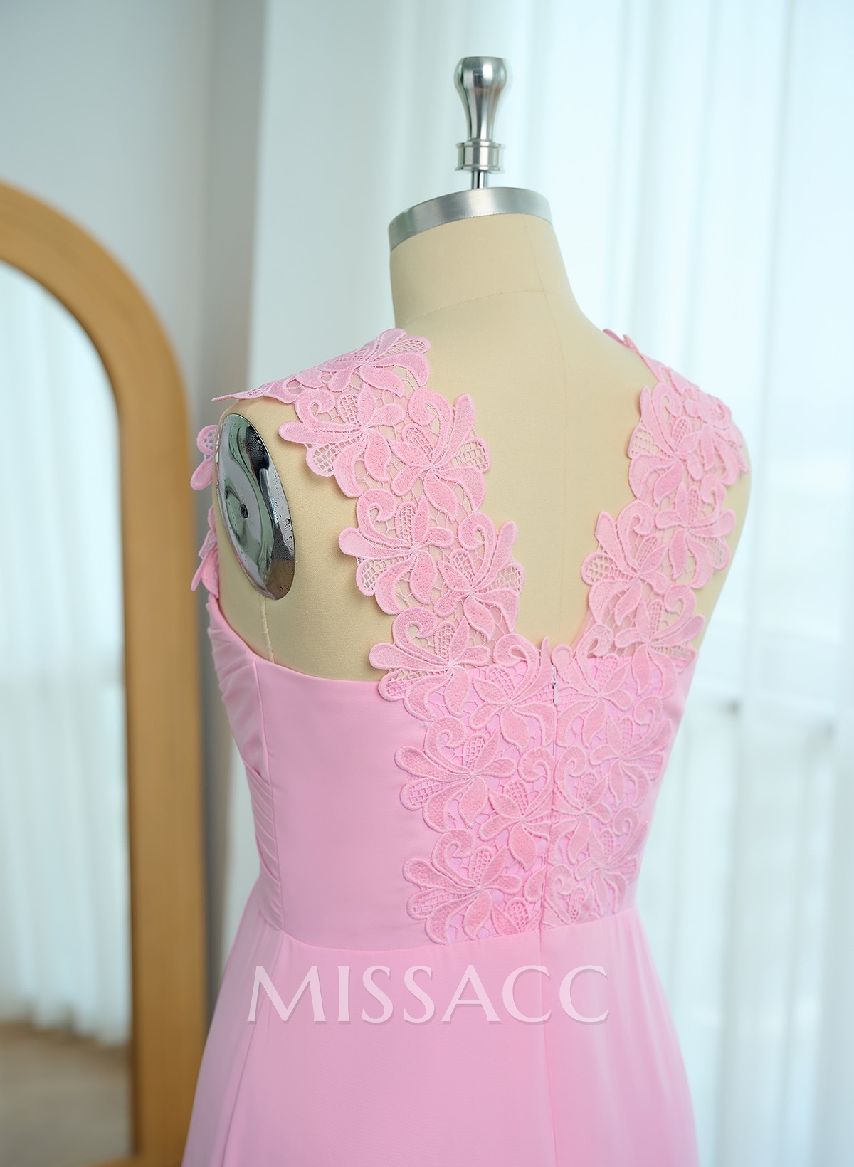 Sheath Sweetheart Sleeveless Floor-Length Chiffon Bridesmaid Dresses With Lace Sheath Sweetheart Sleeveless Floor-Length Chiffon Bridesmaid Dresses With Lace