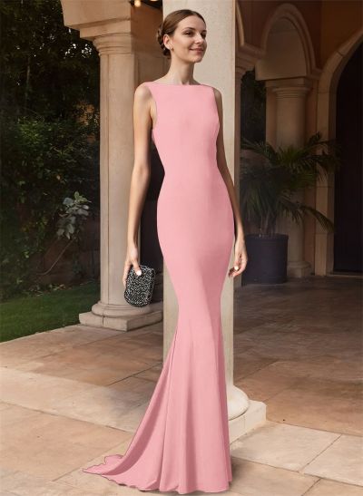 Open Back Elastic Satin Trumpet/Mermaid Mother Of The Bride Dresses