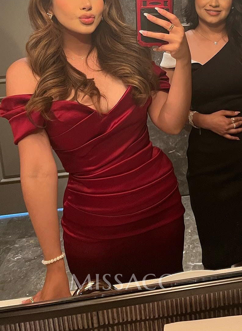 Off-The-Shoulder Trumpet/Mermaid Satin Evening Dresses