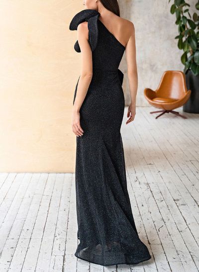 One-Shoulder Sleeveless Floor-Length Mother Of The Bride Dresses With Ruffle