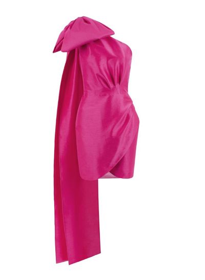 Sheath/Column One-Shoulder Short/Mini Taffeta Homecoming Dresses With Bow(s)