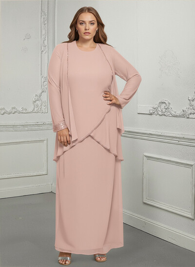 Wrap Sheath/Column Chiffon Mother Of The Bride Dresses