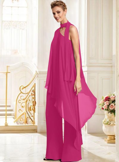 Jumpsuit/Pantsuit One-Shoulder Chiffon Mother Of The Bride Dresses