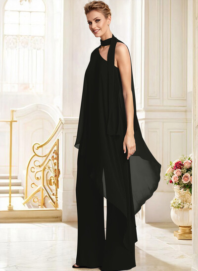 Jumpsuit/Pantsuit One-Shoulder Chiffon Mother Of The Bride Dresses
