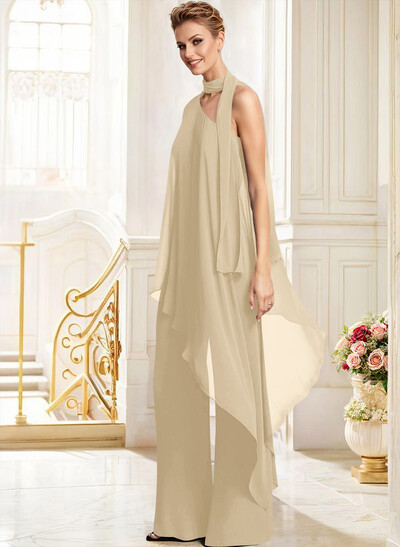 Jumpsuit/Pantsuit One-Shoulder Chiffon Mother Of The Bride Dresses