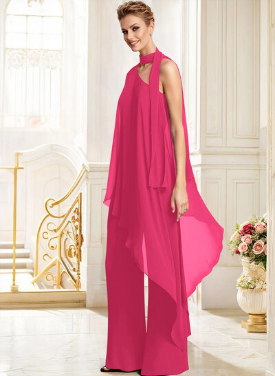 Jumpsuit/Pantsuit One-Shoulder Chiffon Mother Of The Bride Dresses