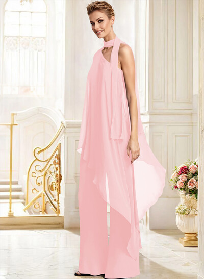 Jumpsuit/Pantsuit One-Shoulder Chiffon Mother Of The Bride Dresses
