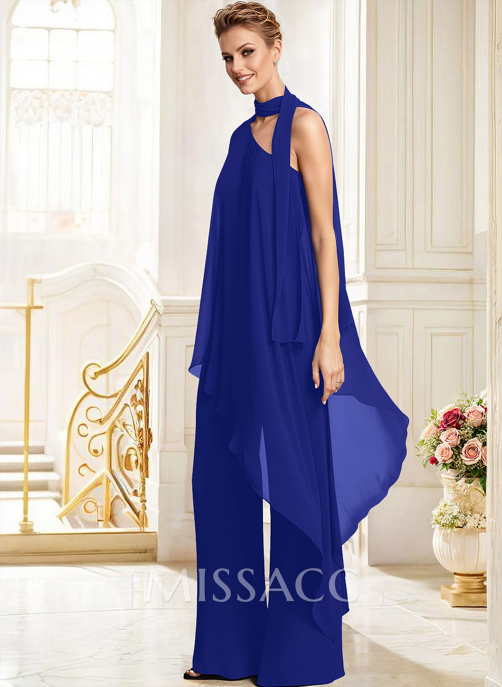 Jumpsuit/Pantsuit One-Shoulder Chiffon Mother Of The Bride Dresses