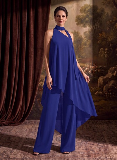 Jumpsuit/Pantsuit One-Shoulder Chiffon Mother Of The Bride Dresses