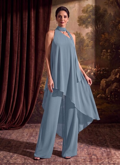 Jumpsuit/Pantsuit One-Shoulder Chiffon Mother Of The Bride Dresses