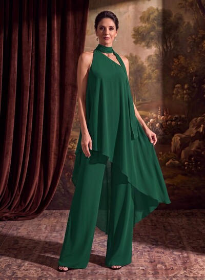 Jumpsuit/Pantsuit One-Shoulder Chiffon Mother Of The Bride Dresses