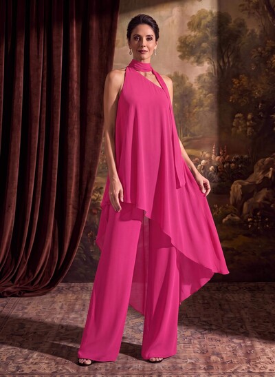 Jumpsuit/Pantsuit One-Shoulder Chiffon Mother Of The Bride Dresses