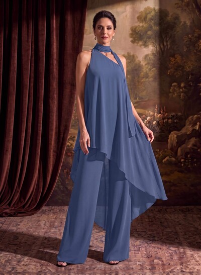 Jumpsuit/Pantsuit One-Shoulder Chiffon Mother Of The Bride Dresses