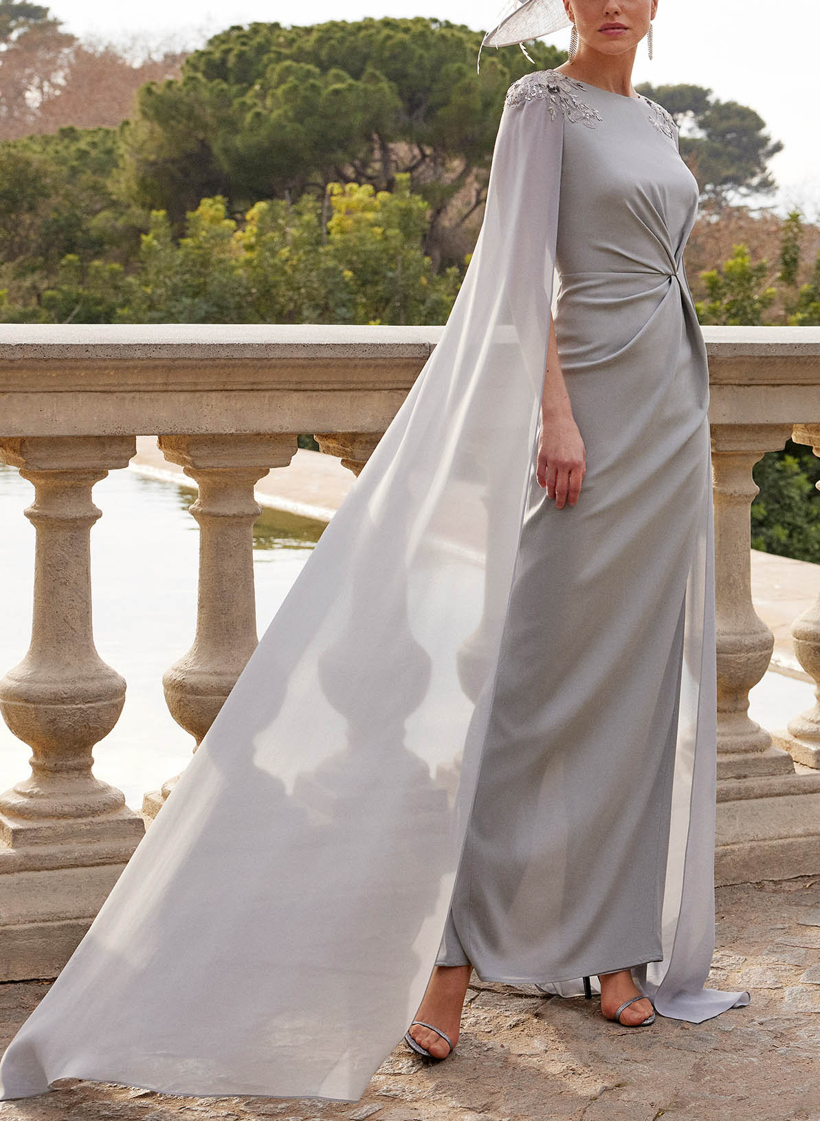 Wrap Chiffon Sheath/Column Mother Of The Bride Dresses With Beading