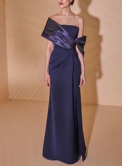 Elegant Sleeveless Floor-Length Elastic Satin Evening Dresses