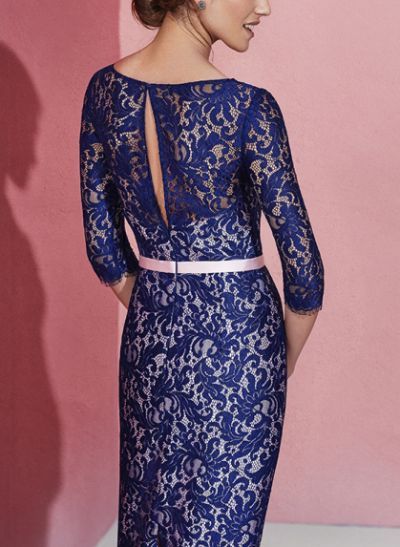 Elegant Lace Sleeves Knee-Length Cocktail Dresses