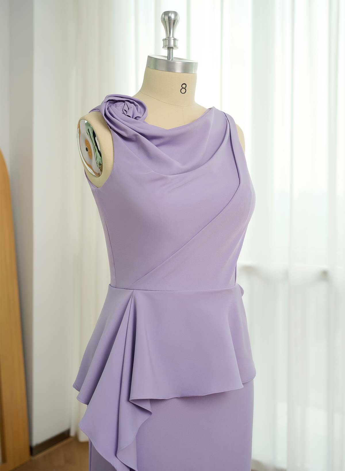 Elegant Flower Simple Elastic Satin Mother Of The Bride Dresses