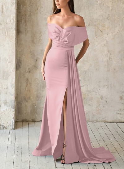 Elegant Off-The-Shoulder Sleeveless Sweep Train Mother Of The Bride Dresses