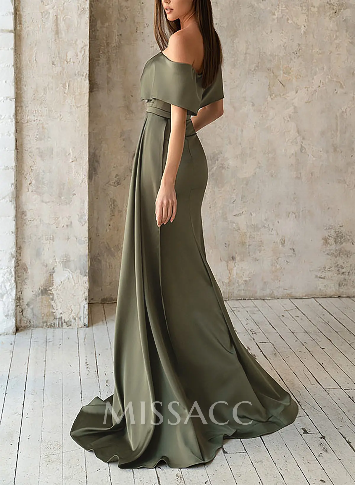 Elegant Off-The-Shoulder Sleeveless Sweep Train Mother Of The